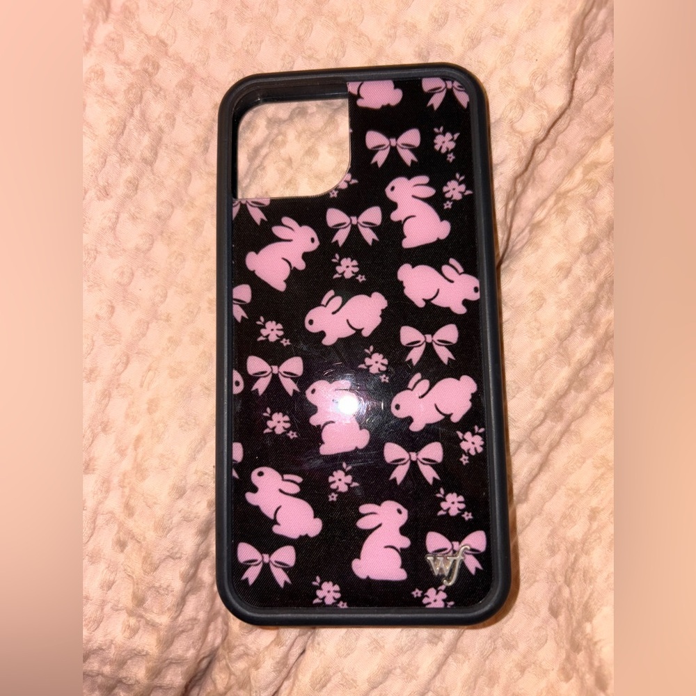 Wildflower Pink Bunnies iPhone 13 Phone Case